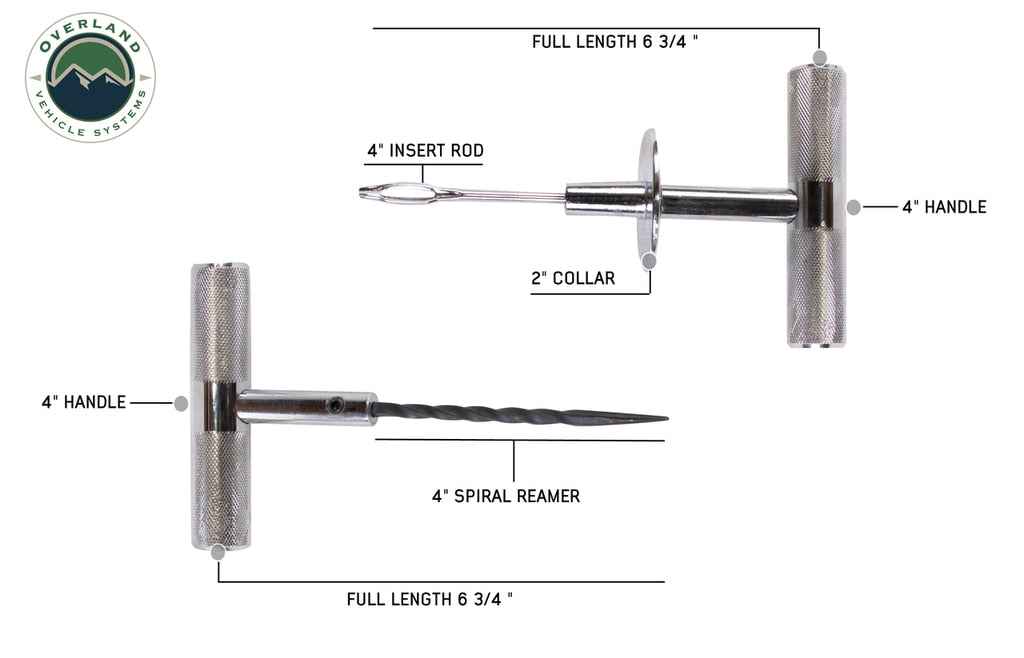Overland Vehicle Systems 12030001 Tire Plug Repair Kit 53 Piece Off Road Grade Truck, Jeep Off Road, RV, Trailers Overland Vehicle Systems - Truck Part Superstore