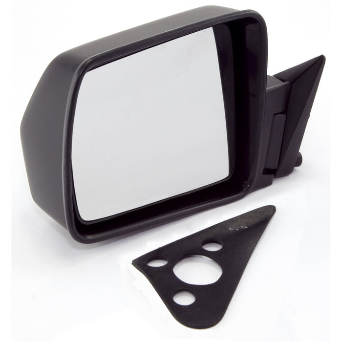 Omix 12035.09 Door Mirror; Left; Manual; Black; Folding; - Truck Part Superstore