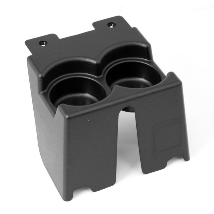 Omix 12035.50 Cup Holder; Dual; Black; Plastic; Attaches To Factory Console; - Truck Part Superstore