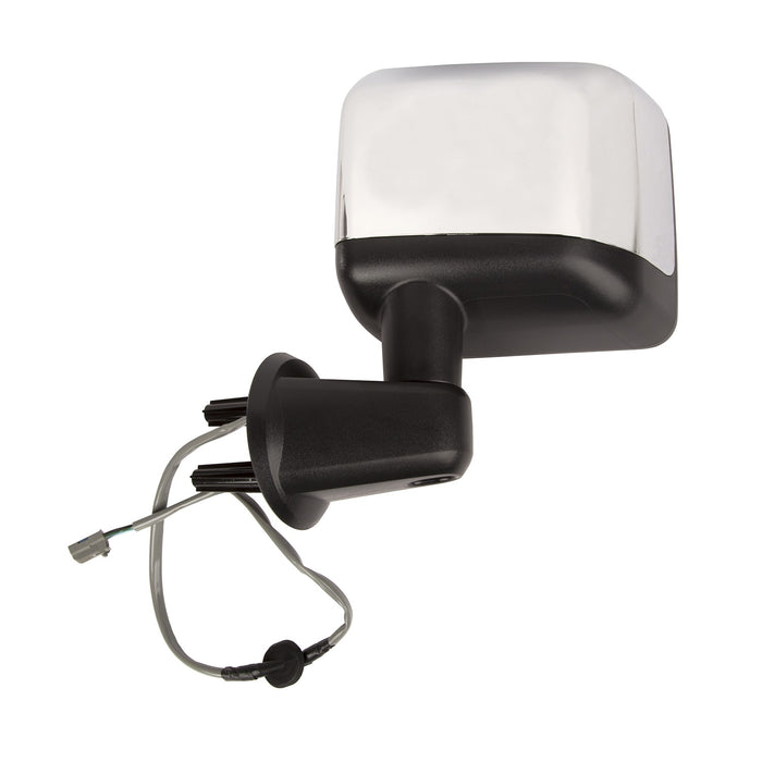 Omix 12039.33 Door Mirror; Left; Power; Heated; Chrome Cover; - Truck Part Superstore