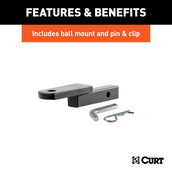 CURT 120453 Class 2 Trailer Hitch; 1-1/4in. Ball Mount; Select Chevrolet Astro; GMC Safari - Truck Part Superstore