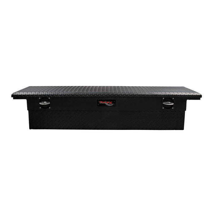 TrailFX 120693CR Crsovr Low Profile Sgl Lid Dia Tread Mat Black Alum 69x19.25x13.5 W/Rail On Lid - Truck Part Superstore
