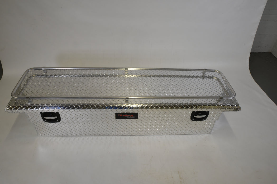 TrailFX 120721C Crsovr Low Profile Sgl Lid Dia Tread Bright Alum 72x19.25x13.5 W/O Rail On Lid - Truck Part Superstore