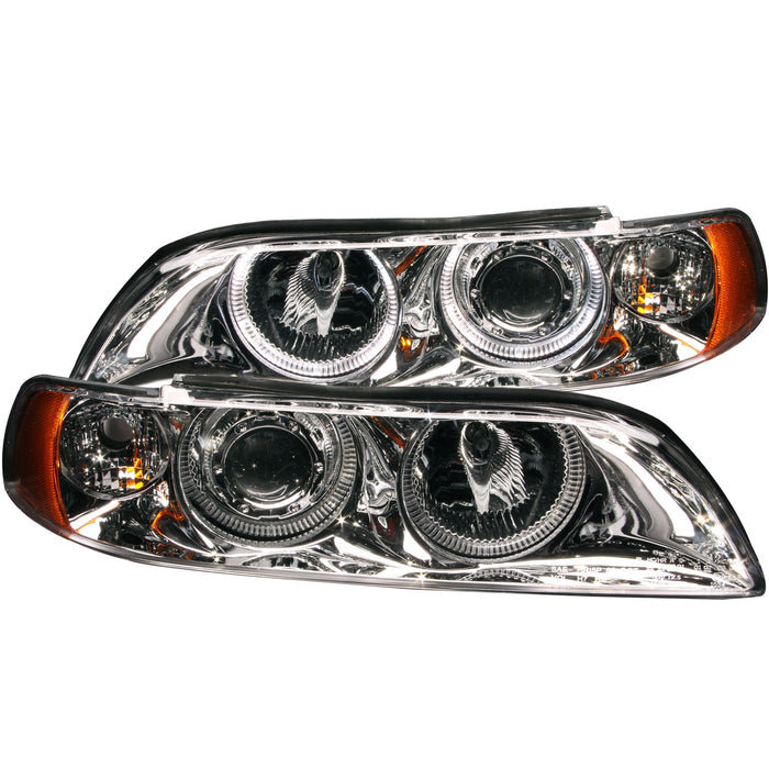 Anzo USA 121018 Projector Headlight Set w/Halo; Clear Lens; Chrome Housing; Pair; - Truck Part Superstore