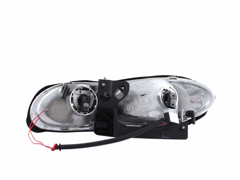 Anzo USA 121024 Crystal Headlight Set w/Halo; Clear Lens; Black Housing; Pair; - Truck Part Superstore