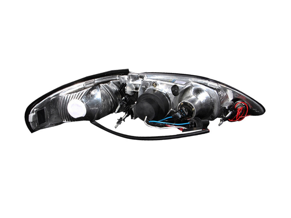 Anzo USA 121038 Projector Headlight Set w/Halo; Clear Lens; Black Housing; Pair; 1 pc.; - Truck Part Superstore