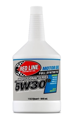 Red Line Oil 12104 5W30TD Synthetic Motor Oil Professional-Series 1 Quart Red Line Oil - Truck Part Superstore
