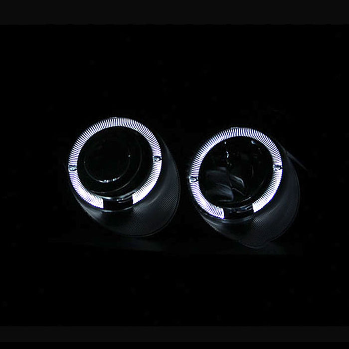 Anzo USA 121055 Projector Headlight Set w/Halo; Clear Lens; Black Housing; Pair; - Truck Part Superstore