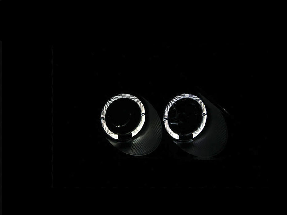 Anzo USA 121057 Projector Headlight Set w/Halo; Clear Lens; Black Housing; Pair; - Truck Part Superstore