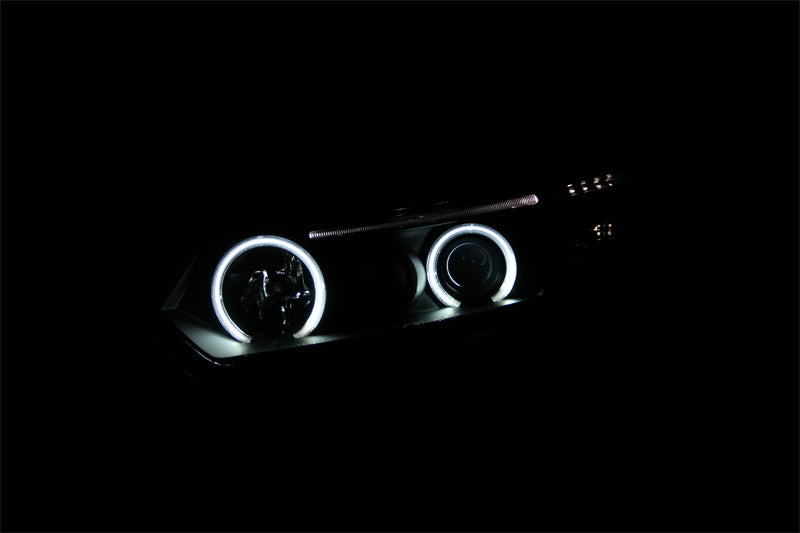 Anzo USA 121062 Projector Headlight Set w/Halo; Clear Lens; Black Housing; Pair; CCFL; - Truck Part Superstore