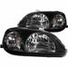 Anzo USA 121070 Crystal Headlight Set; Clear Lens; Black Housing; Pair; - Truck Part Superstore