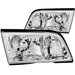 Anzo USA 121081 Crystal Headlight Set; Clear Lens; Chrome Housing; - Truck Part Superstore