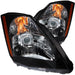 Anzo USA 121108 Crystal Headlight Set; Clear Lens; Black Housing; Pair; - Truck Part Superstore