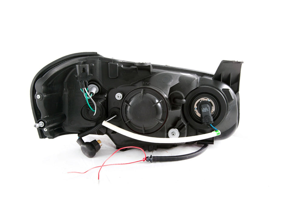 Anzo USA 121113 Crystal Headlight Set w/Halo; Clear Lens; Black Housing; Pair; - Truck Part Superstore