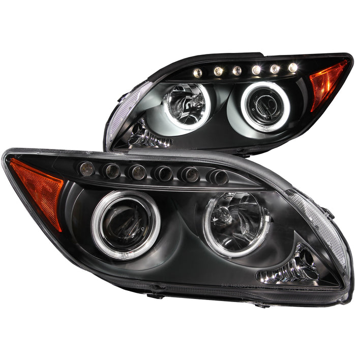 Anzo USA 121119 Projector Headlight Set w/Halo; Clear Lens; Black Housing; Pair; CCFL; - Truck Part Superstore