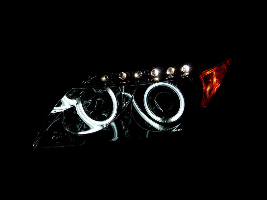 Anzo USA 121120 Projector Headlight Set w/Halo; Clear Lens; Chrome Housing; Pair; CCFL; - Truck Part Superstore