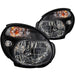 Anzo USA 121121 Crystal Headlight Set; Clear Lens; Black Housing; Pair; - Truck Part Superstore