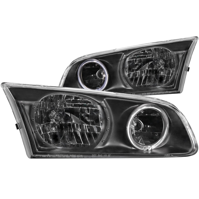 Anzo USA 121123 Crystal Headlight Set w/Halo; Clear Lens; Black Housing; Pair; - Truck Part Superstore