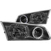Anzo USA 121123 Crystal Headlight Set w/Halo; Clear Lens; Black Housing; Pair; - Truck Part Superstore
