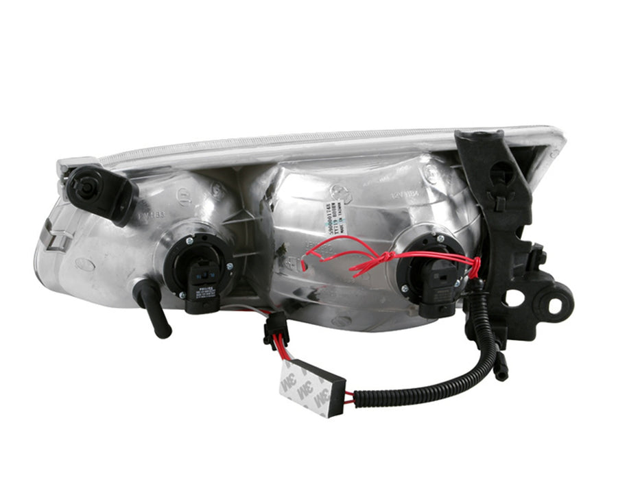 Anzo USA 121124 Crystal Headlight Set w/Halo; Clear Lens; Chrome Housing; Pair; - Truck Part Superstore