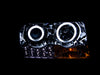 Anzo USA 121136 Projector Headlight Set w/Halo; Clear Lens; Chrome Housing; Pair; - Truck Part Superstore