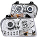 Anzo USA 121136 Projector Headlight Set w/Halo; Clear Lens; Chrome Housing; Pair; - Truck Part Superstore