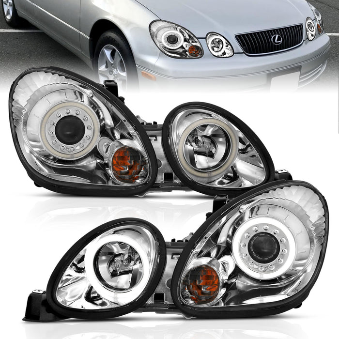 Anzo USA 121143 Projector Headlight Set w/Halo - Truck Part Superstore