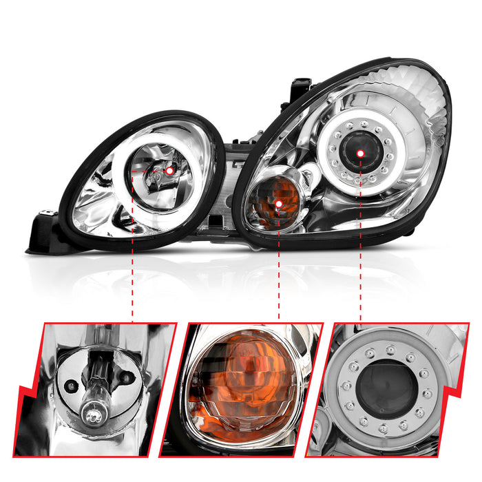 Anzo USA 121143 Projector Headlight Set w/Halo - Truck Part Superstore