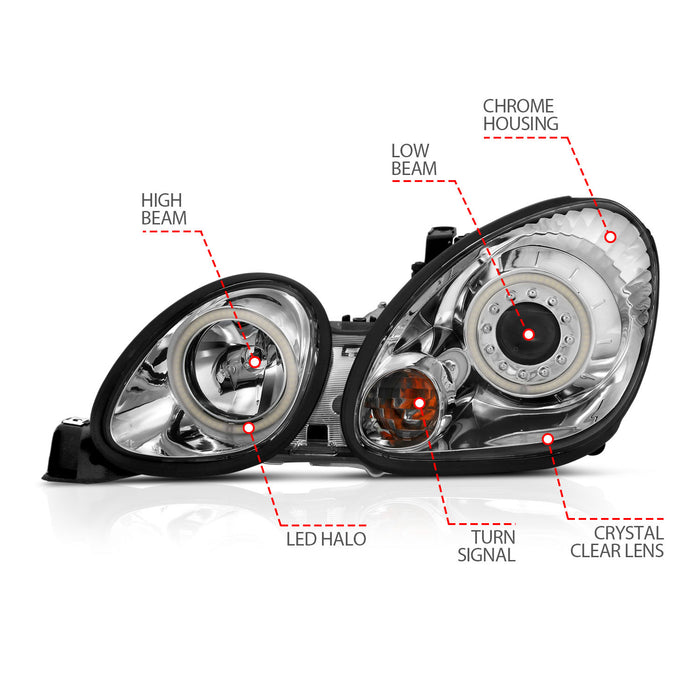 Anzo USA 121143 Projector Headlight Set w/Halo - Truck Part Superstore