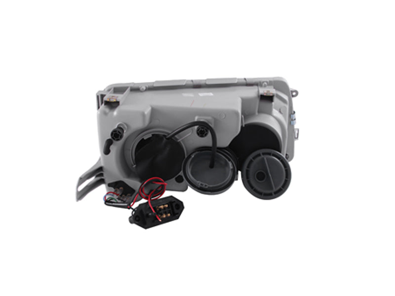 Anzo USA 121157 Crystal Headlight Set; Clear Lens; Chrome Housing; Pair; - Truck Part Superstore