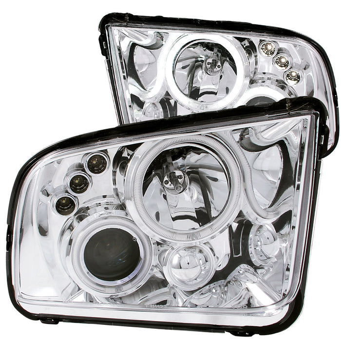 Anzo USA 121162 Projector Headlight Set w/Halo; Clear Lens; Chrome Housing; Pair; CCFL; - Truck Part Superstore