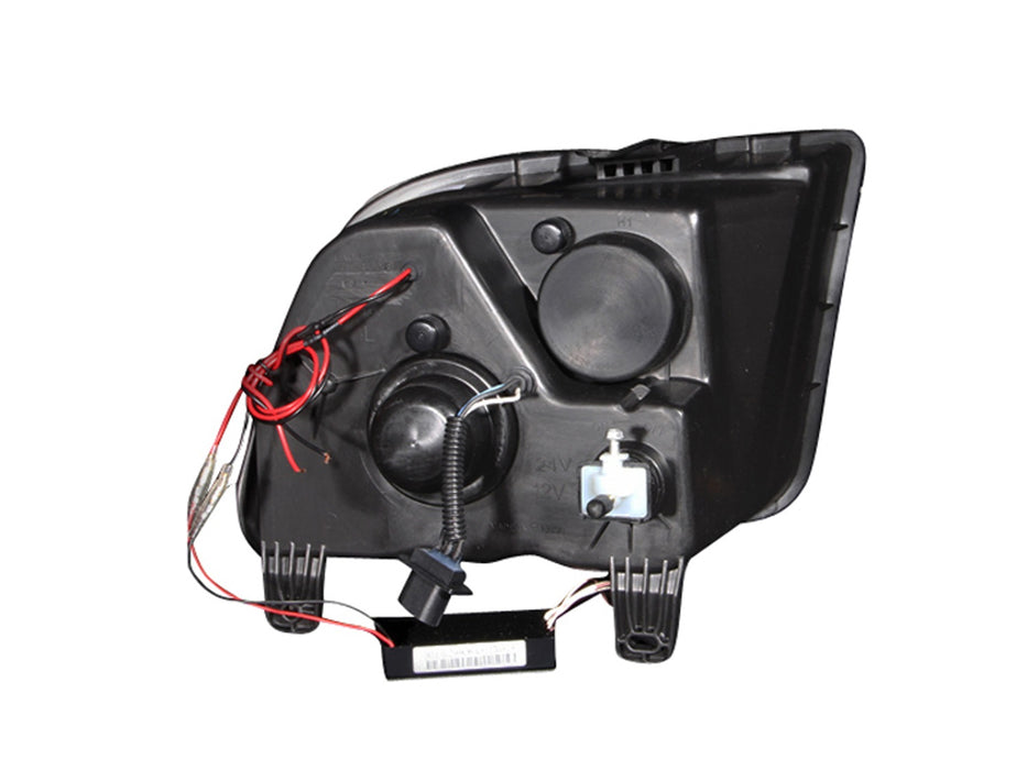 Anzo USA 121166 Projector Headlight Set w/Halo; Clear Lens; Black Housing; Pair; CCFL; - Truck Part Superstore