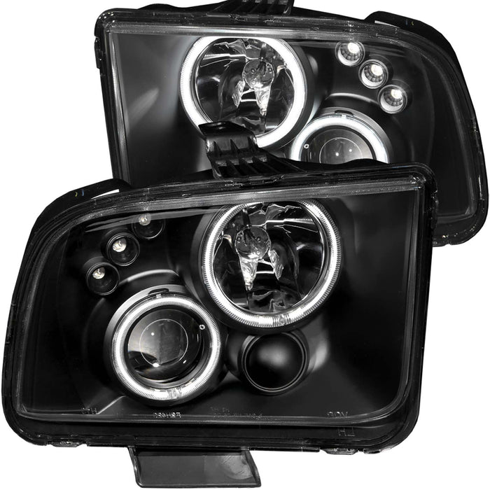 Anzo USA 121166 Projector Headlight Set w/Halo; Clear Lens; Black Housing; Pair; CCFL; - Truck Part Superstore