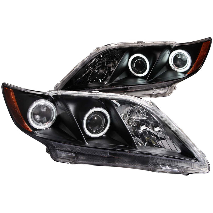 Anzo USA 121181 Projector Headlight Set w/Halo; Clear Lens; Black Housing; Pair; - Truck Part Superstore