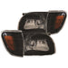 Anzo USA 121190 Crystal Headlight Set; Clear Lens; Black Housing; Pair; - Truck Part Superstore
