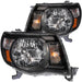 Anzo USA 121191 Crystal Headlight Set; Clear Lens; Black Housing; Pair; - Truck Part Superstore