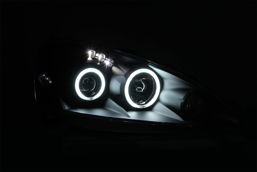 Anzo USA 121197 Projector Headlight Set w/Halo; Clear Lens; Black Housing; Pair; - Truck Part Superstore