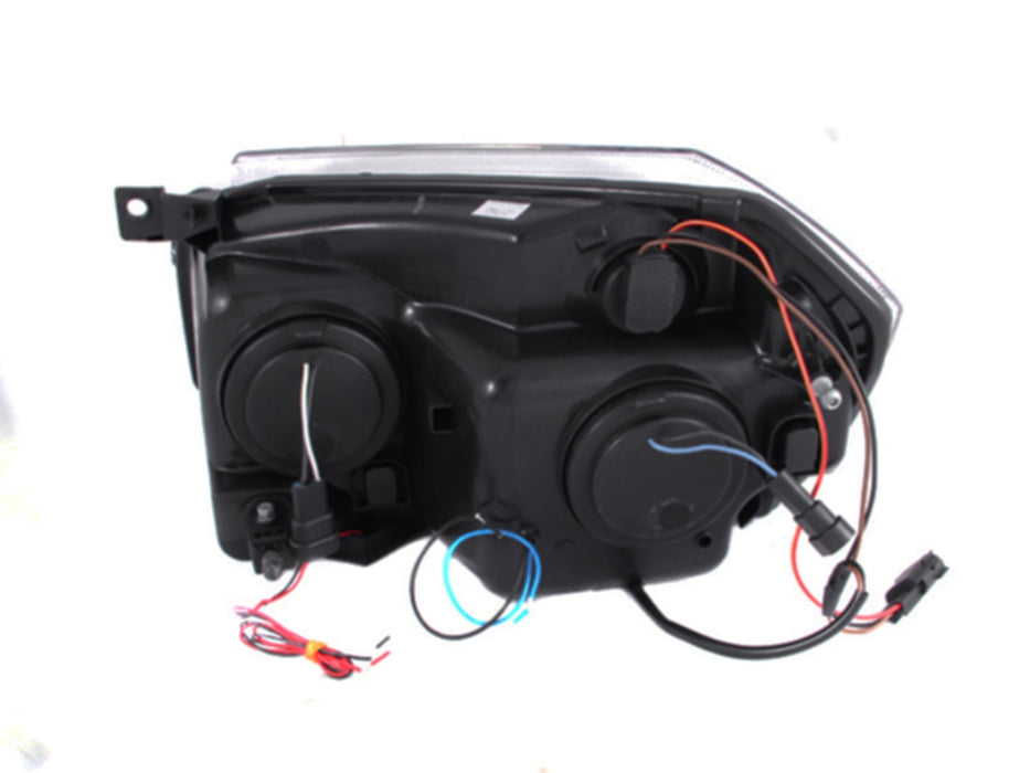 Anzo USA 121219 Projector Headlight Set w/Halo; Clear Lens; Chrome Housing; Pair; - Truck Part Superstore