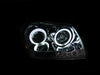 Anzo USA 121219 Projector Headlight Set w/Halo; Clear Lens; Chrome Housing; Pair; - Truck Part Superstore