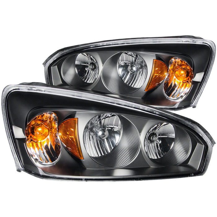 Anzo USA 121221 Crystal Headlight Set; Clear Lens; Black Housing; Pair; - Truck Part Superstore