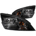 Anzo USA 121229 Crystal Headlight Set; Clear Lens; Black Housing; Pair; - Truck Part Superstore