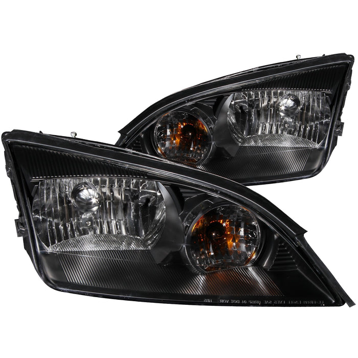 Anzo USA 121229 Crystal Headlight Set; Clear Lens; Black Housing; Pair; - Truck Part Superstore