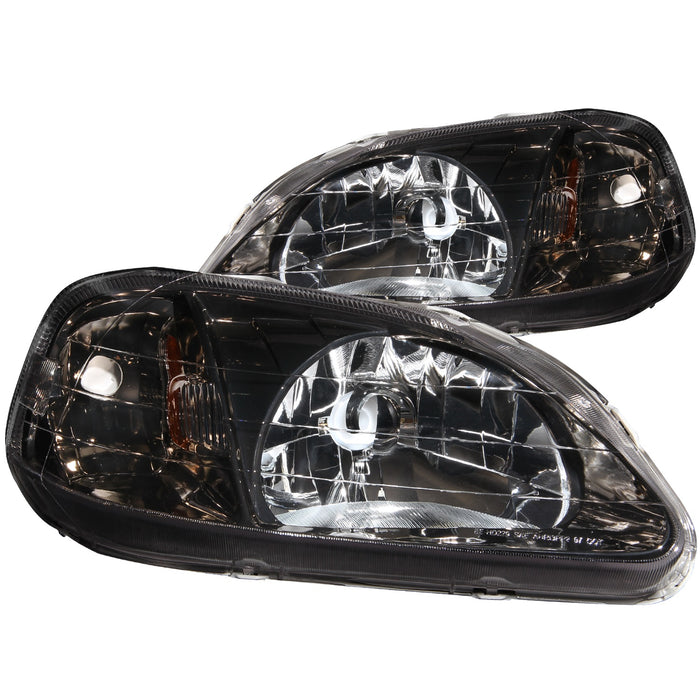Anzo USA 121234 Crystal Headlight Set; Clear Lens; Gun Metal Housing; Pair; - Truck Part Superstore