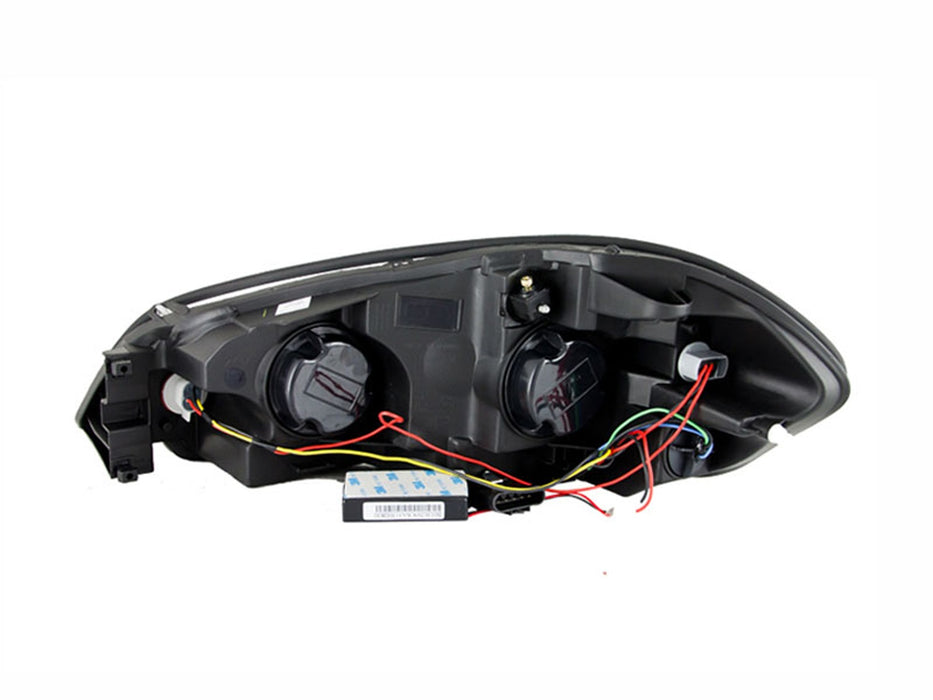Anzo USA 121236 Projector Headlight Set w/Halo; Clear Lens; Black Housing; Pair; CCFL; - Truck Part Superstore