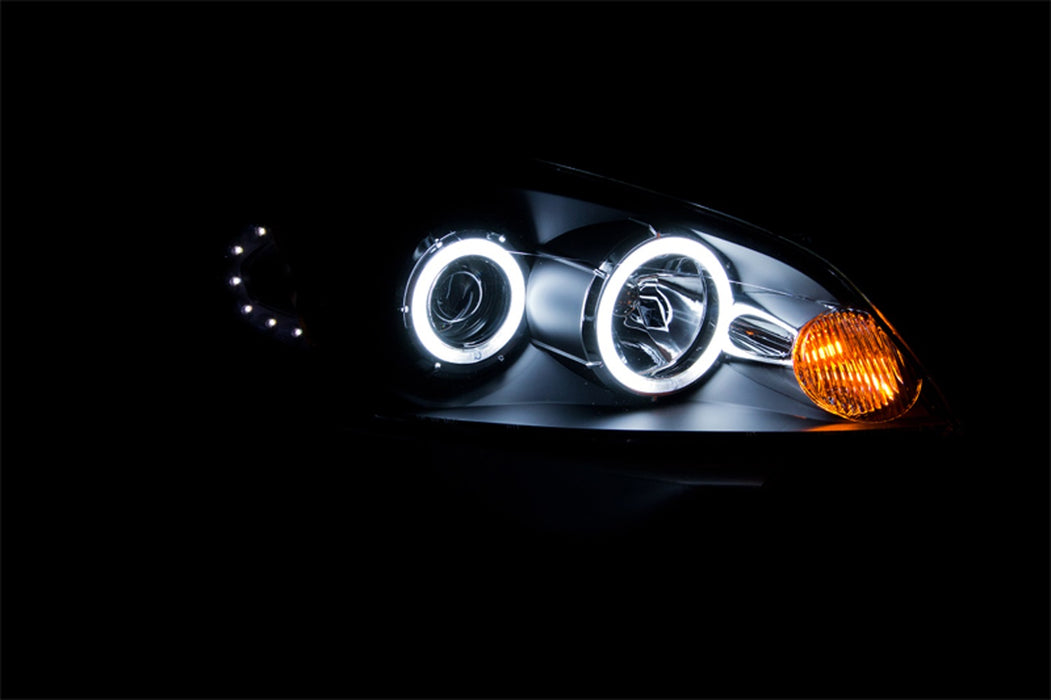 Anzo USA 121236 Projector Headlight Set w/Halo; Clear Lens; Black Housing; Pair; CCFL; - Truck Part Superstore
