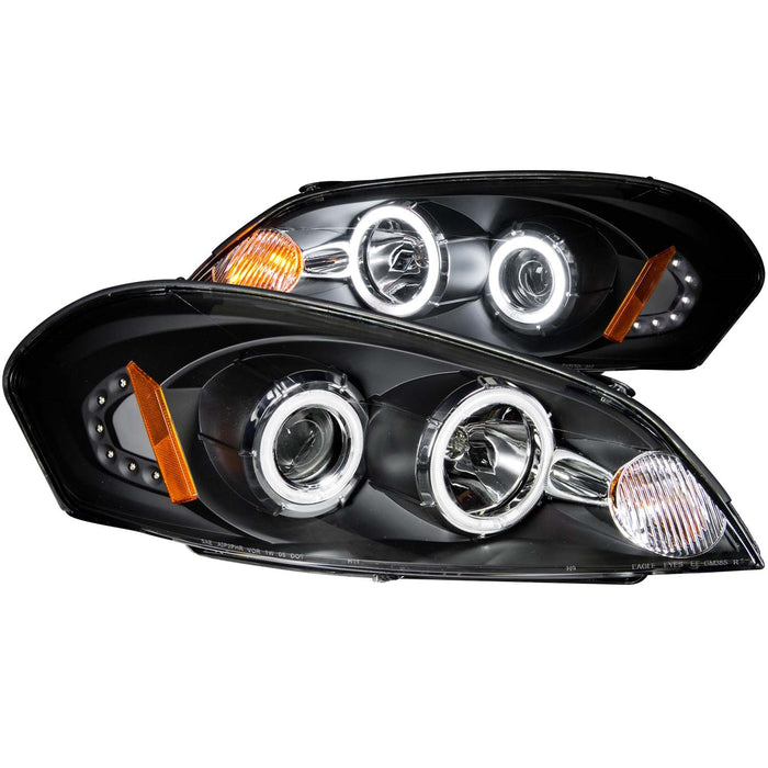 Anzo USA 121236 Projector Headlight Set w/Halo; Clear Lens; Black Housing; Pair; CCFL; - Truck Part Superstore