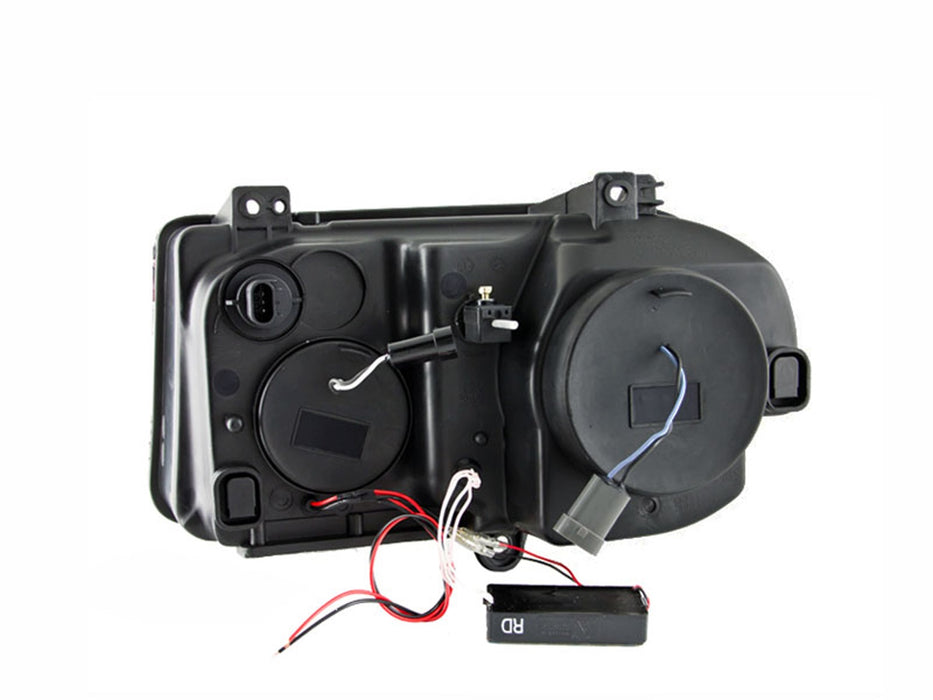 Anzo USA 121250 Projector Headlight Set w/Halo; Clear Lens; Chrome Housing; G2; Pair; CCFL; - Truck Part Superstore