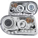 Anzo USA 121250 Projector Headlight Set w/Halo; Clear Lens; Chrome Housing; G2; Pair; CCFL; - Truck Part Superstore