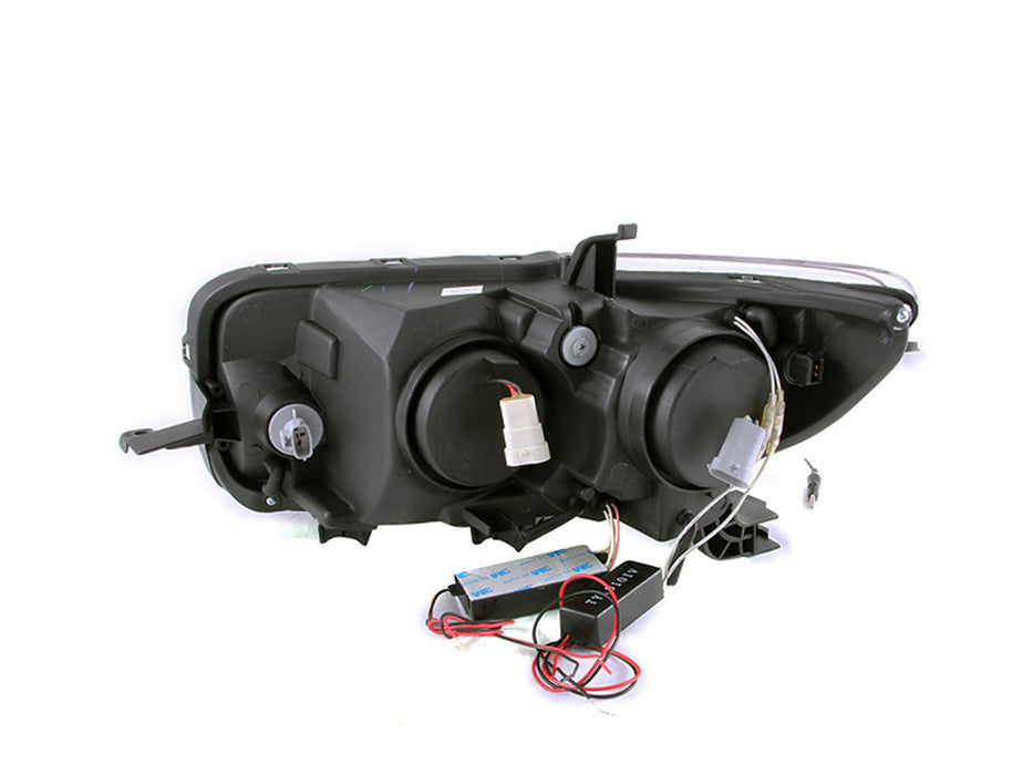 Anzo USA 121280 Projector Headlight Set w/Halo; Clear Lens; Black Housing; Pair; - Truck Part Superstore