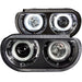 Anzo USA 121308 Projector Headlight Set w/Halo; Clear Lens; Black Housing; Pair; CCFL; - Truck Part Superstore